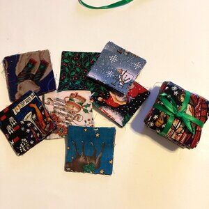 2.5 Inch Christmas Fabric Squares Mini Charm Packs Quilting Sewing Crafting
